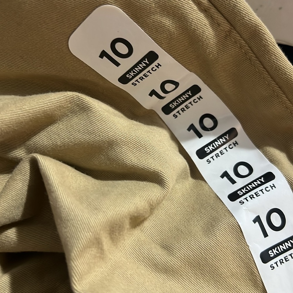 The Children's Place Big Boys Chino Pants Size 10 Skinny Stretch Flax New Khaki - Picture 5 of 8